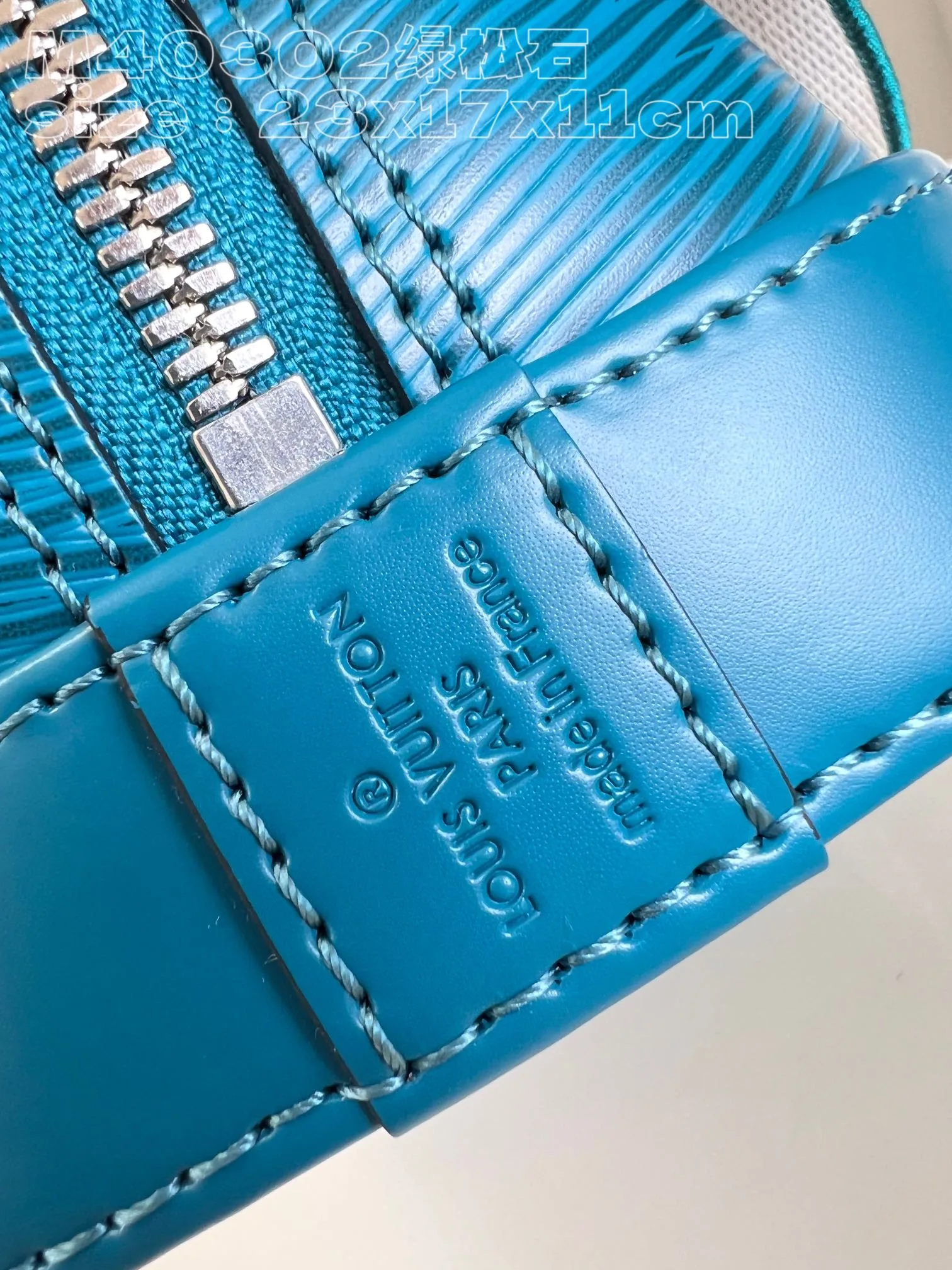 Alma BB Epi Leather Turquoise